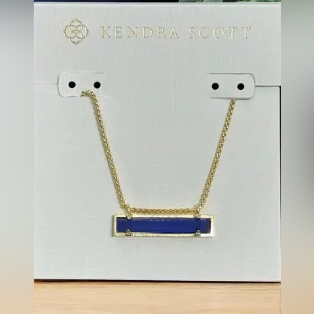 NWT Kendra Scott Leanor Necklace Cobalt Blue - Picture 2 of 7